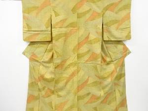 抽象模様手織り紬着物